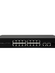 Коммутатор (свитч) на 16 POE ( 802.3af/at ) портов +2 Ethernet порта 1000Mbs + SFP 1000Mbs Орбита OT-VNP42